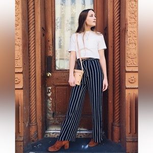 Reformation Striped Tie Trousers